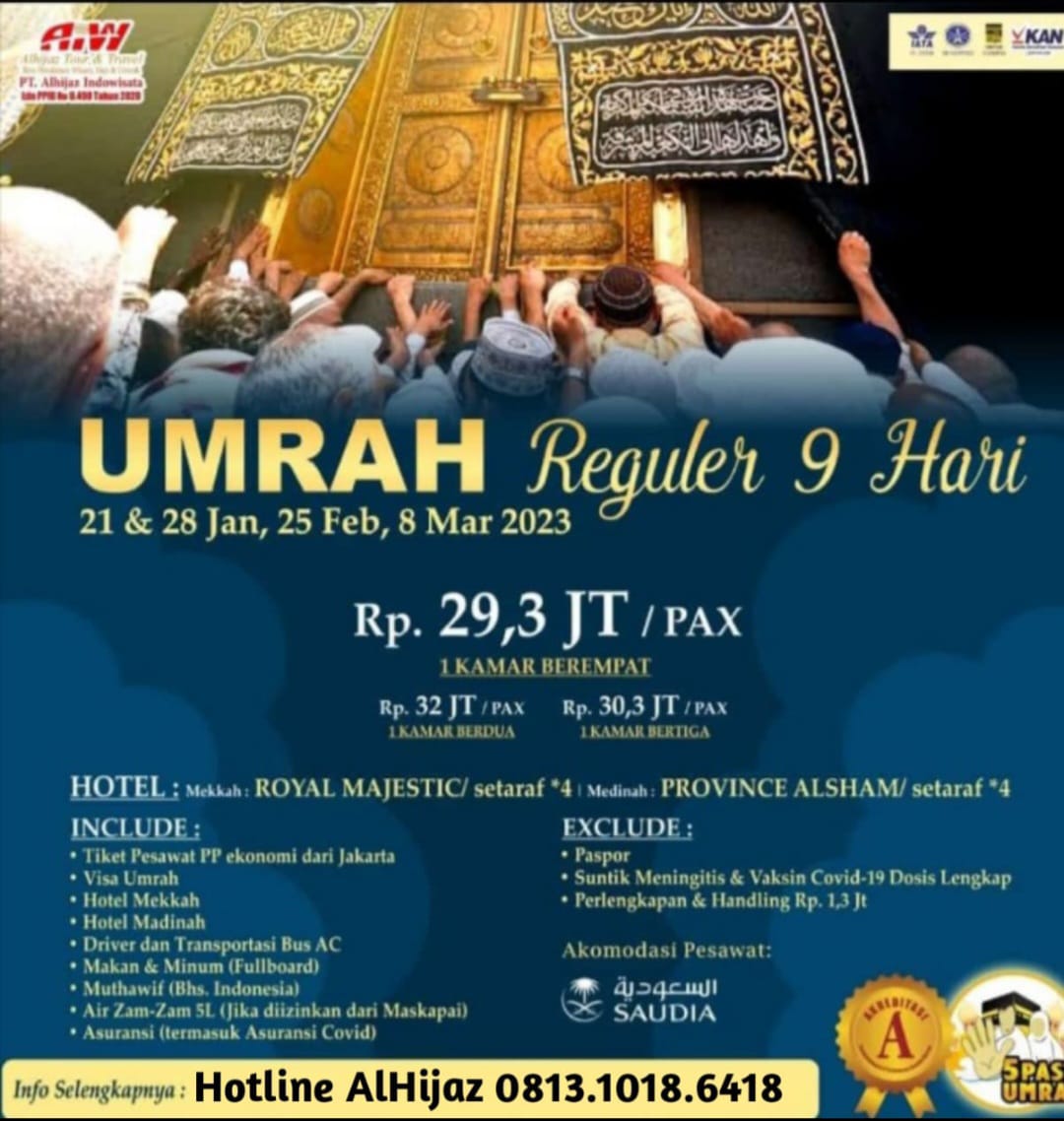 Travel Umroh Dan Haji Plus 2023 Banjarmasin